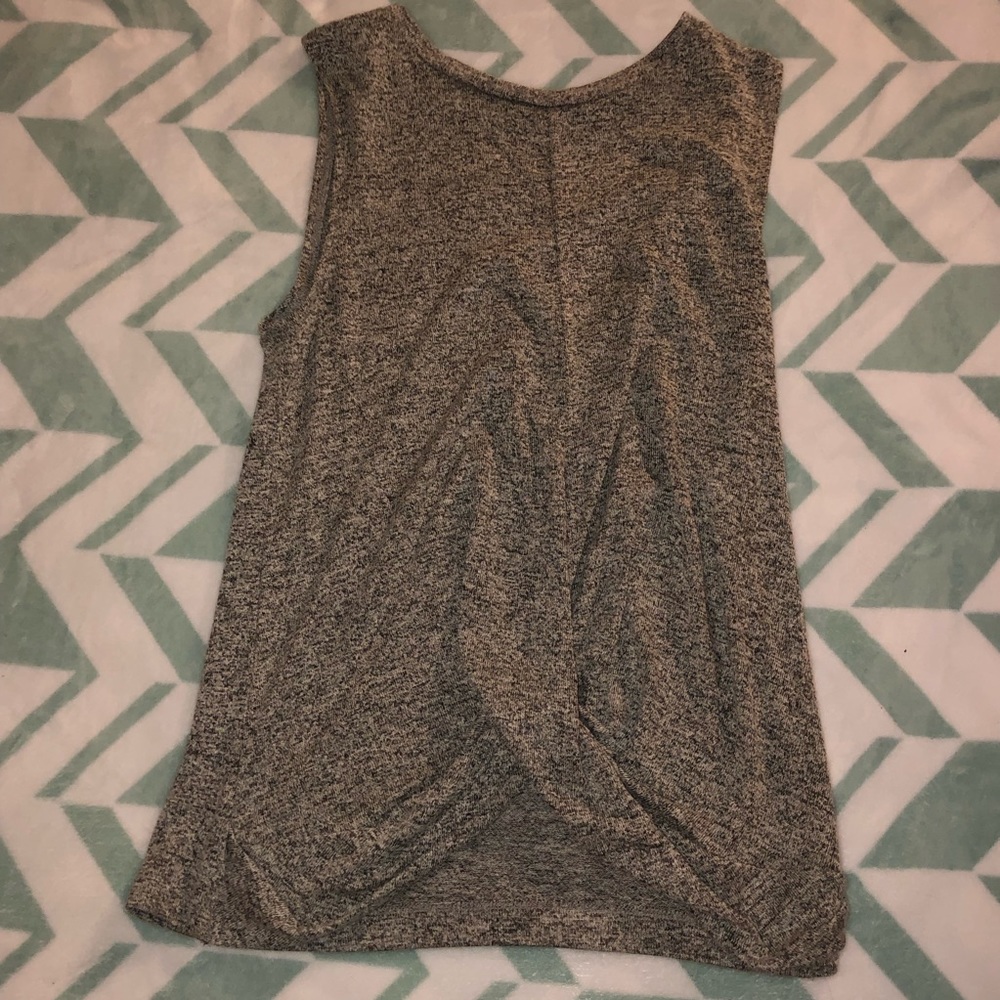 A new day Gray knotted tank